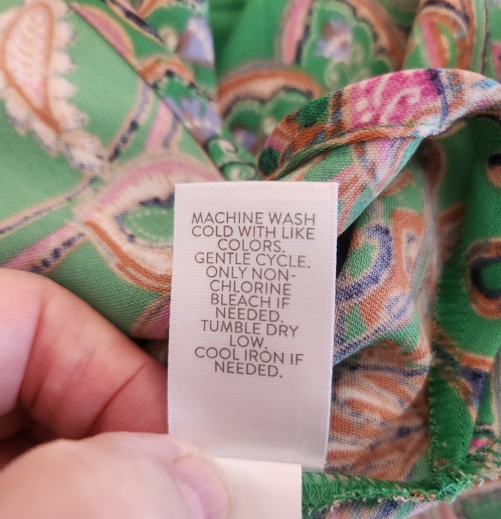 J JILL Green Paisley Maxi Dress - Picture 9 of 10
